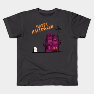 Happy Halloween Haunted House Kids T-Shirt